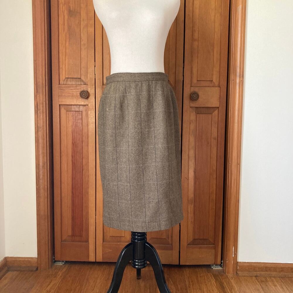 Vintage Paul Adler Wool Pencil Skirt, Size 10